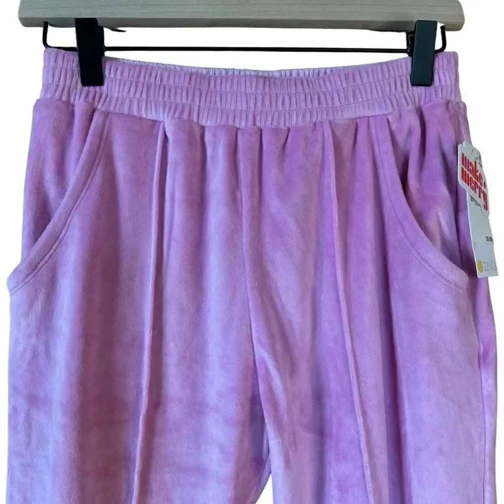 Zella Pink Velour Sweat Lounge Pants for Girls size L